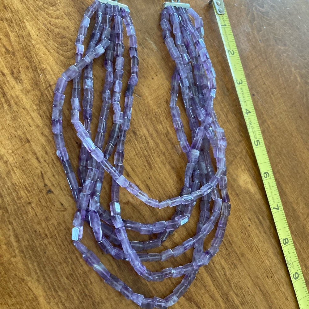 Amethyst crystal vintage necklace